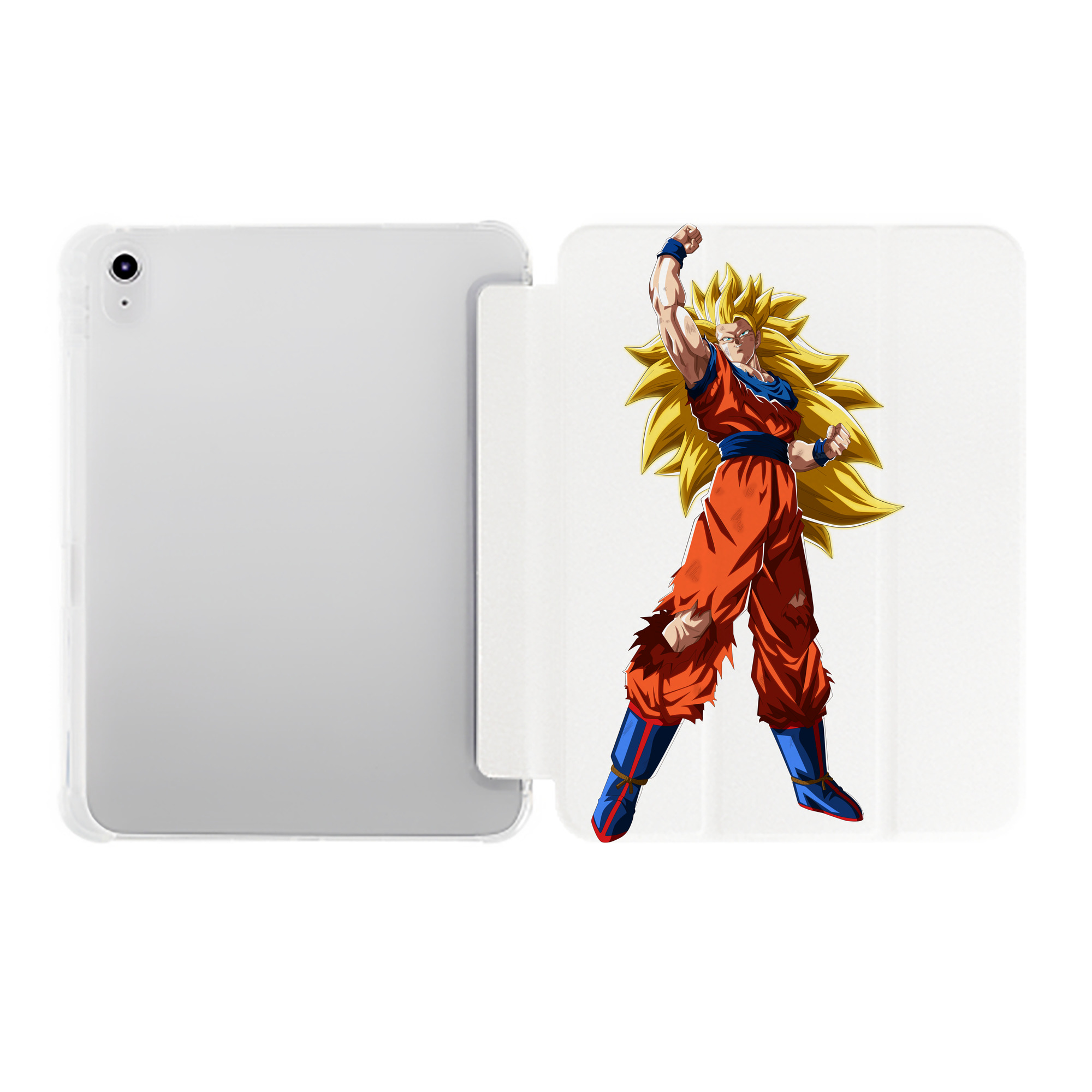 （画像用） ドラゴンボール 孫悟空（そん ごくう）Son Goku カカロット DRAGON BALL Kakarotto IPad ケース ペン収納付き 三つ折りスタンド PUレザー×シリコン 対応機種9.5/10.5/10.9インチ